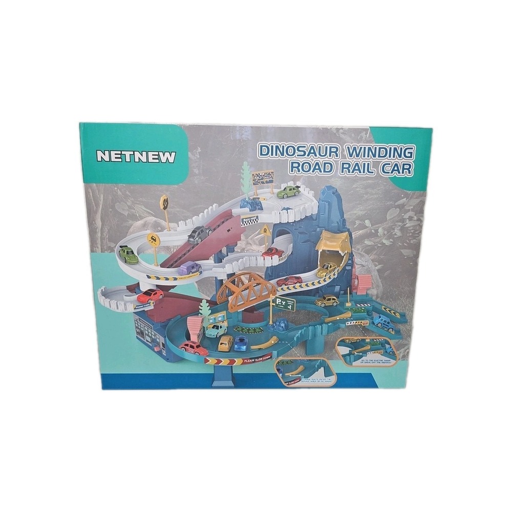 Mini car DINOSAUR WINDING ROAD RAIL CAR Set Hand‎ Eye Coordination